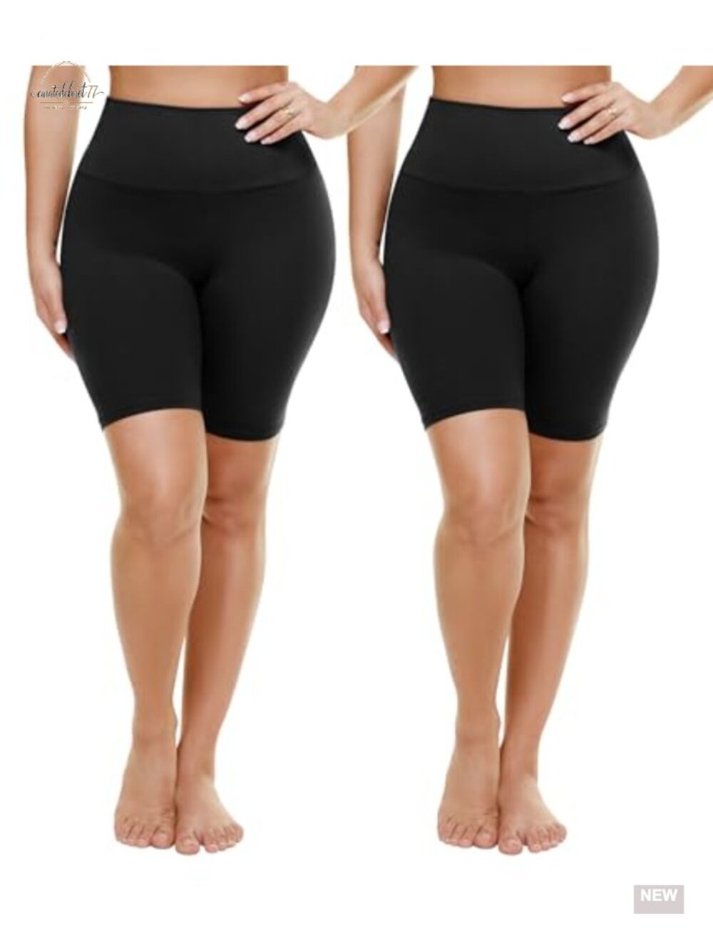 Plus Size Biker Shorts High Waisted Tummy Control Workout Gym Yoga